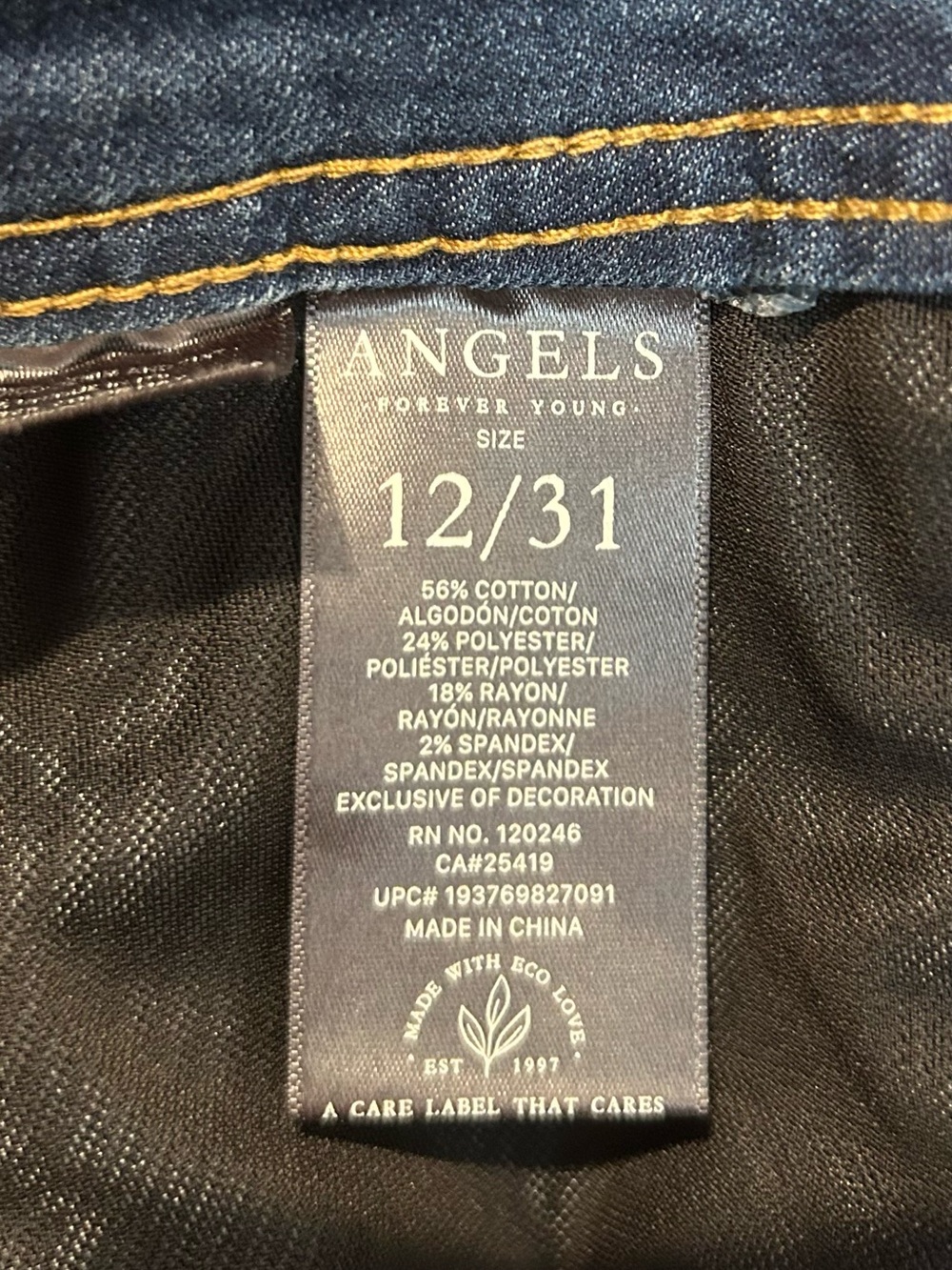 Angels Straight-Leg Jeans in Dark Blue Wash - Picture 4 of 5